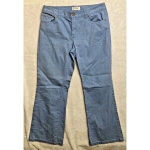 Talbots Womens Jeans Size 10  Blue Light Wash Stretch 32x28.5 Wide Leg